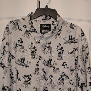 RSVLTS Disney100 Steamboat Willie KUNUFLEX Shirt - Men's 3XL - Like New